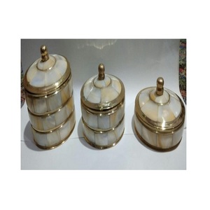 Juego de 3 frascos de vidrio de almacenamiento de cocina de sal de azúcar de café de té de borosilicato alto con tapa y bandeja de madera - Product Image 5