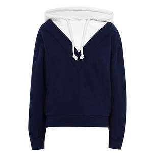 100% High Quality Cotton Long Sleeve Casual Winter <b>Fleece</b> Crop <b>Top</b> Hoodie <b>for</b> <b>Women</b> Customized Logo Plain Dyed Hooded Collar - Product Image 2