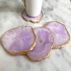 ชุดถาดรองแก้วไม้หลากสีเสื่ออีพ็อกซี่ทำด้วยมือโทนสีที่ได้รับแรงบันดาลใจจากมหาสมุทรสี่เหลี่ยมคุณภาพสูงเหมาะสำหรับโต๊ะกาแฟในบ้านที่ทันสมัย - Product Image 2