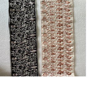 Bordado floral hecho a medida sobre base de color blanco en diseños étnicos para diversos fines en diferentes tamaños - Product Image 5