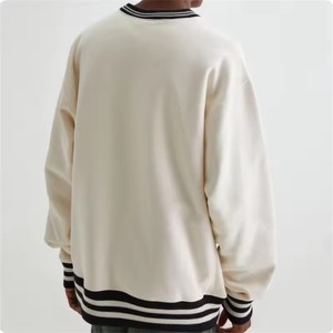 Pull en molleton 100 % coton de haute qualité pour homme, coupe classique, décontracté, à manches longues, avec logo imprimé, col rond, hiver - Product Image 3