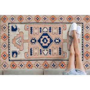 Geometric Printed Rug: Modern Design, Vibrant Colors, Versatile Decor,Chenille Rug - Product Image 3