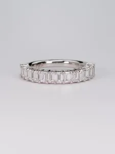 Customised <b>Women</b> Wedding Jewelry GIA Emerald Shape 3CT D VS1 Lab test Diamond <b>Ring</b> 925 Silver Luxury <b>Ring</b> <b>Set</b> - Product Image 2