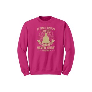 Sweat-shirt en mélange de coton avec des thèmes de bouddha imprimés Style décontracté 12 options de couleur 260-280 Placement de conception personnalisable GSM lourd - Product Image 5