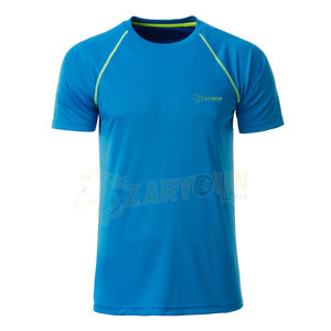 Camiseta deportiva atlética de alta calidad para hombre, secado rápido, Color personalizado, entrenamiento deportivo liso, ropa de gimnasio, estampado de logotipo, Manga corta lavada - Product Image 6
