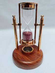 <b>Gold</b> Metal Modern Handmade Eco-Friendly Hourglass Timer Perfect for Statement <b>Desk</b> Accessories Enhancing Home Office Study Rooms - Product Image 5
