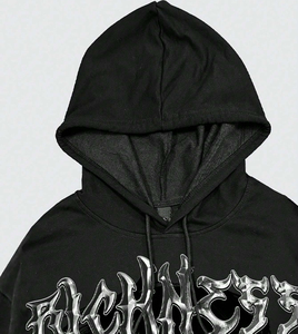 2024 Người Đàn Ông Của Tùy Chỉnh DTF In Ấn Áo Chất Lượng Cao <span class=keywords><strong>Retro</strong></span> Đồ Họa Áo Thun Áo Drop Shoulder Hoodies Cho Nam Giới Của - Product Image 3