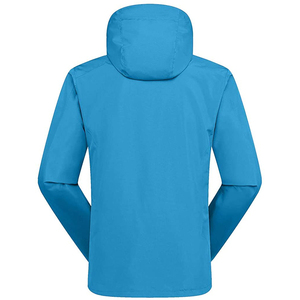 Chaqueta impermeable deportiva personalizada para correr con ribete reflectante para hombre, chaqueta cortavientos negra ligera de nailon arrugado con cremallera - Product Image 2