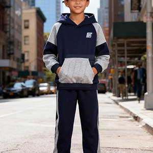 ชุดวอร์มเด็ก ผ้าสเตรช ชุดสองชิ้น ชุดวอร์มเด็ก สำหรับเล่นกีฬาและใส่ในชีวิตประจำวัน - Product Image 2