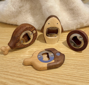 Abridor de llavero de madera grabado láser personalizado en blanco logotipo personalizado llavero regalo - Product Image 6