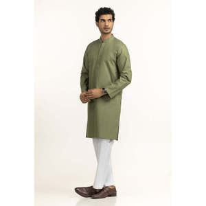 Kurta Basique KR-STY25-077 Coupe Classique en Coton Salwar Kameez Vêtements Ethniques Indiens et Pakistanais pour les Festivals - Product Image 2