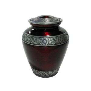 Urna de recuerdo azul real Diseño moderno grabado floral para el hogar y los funerales Urna de cenizas conmemorativa de calidad premium - Product Image 5