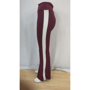 Pantalon de yoga taille haute pour femme, style espagnol, avec détails latéraux, 29805 - Bordeaux - Product Image 6
