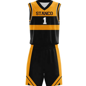 Conjunto de uniforme de baloncesto juvenil sublimado personalizado de gran venta, ropa deportiva transpirable, diseño reversible - Product Image 1