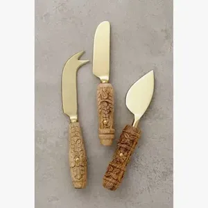Juego de cuchillos para queso pulido con espejo superventas, cubiertos de calidad de lujo, diseño elegante para uso en vajilla y cocina - Product Image 3