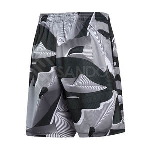 Pantalones cortos de baloncesto de patrón sólido de nuevo estilo superventas para adultos 100% poliéster ropa informal directo de fábrica al por mayor - Product Image 2