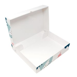 Personalized JEFF <b>Square</b> Rigid <b>Box</b> 40x40x7 Cm-Glossy Laminated with Embossing for <b>Gift</b> Packaging - Product Image 2