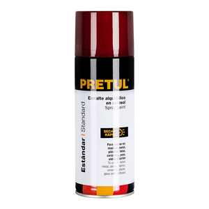 Pintura en Aerosol Roja Pretul de 400 ml, Revestimiento Líquido Acrílico para Muebles, Plástico, Metal y Superficies de Barcos - Product Image 1