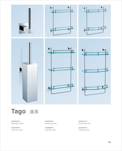 Accesorios de Baño Alemanes Goldiden <span class=keywords><strong>Tago</strong></span>, Resistentes, Estante de Vidrio, Toallero, Anillos, Accesorios para Inodoro - Product Image 4