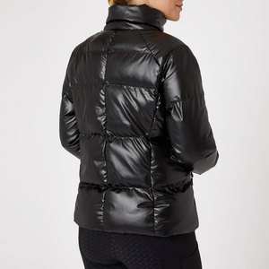 Blouson matelassé standard pour femme, design unique, respirant, en toile tricotée, pour l'hiver et les activités de plein air, taille standard, à capuche - Product Image 3