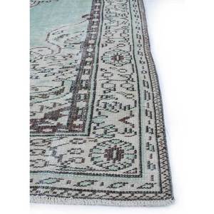 Tapis en laine noué à la main vintage vert, grand format, pour salon, motif rectangulaire abstrait, Pae-1578, pour usage domestique - Product Image 4