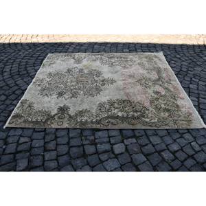 Vintage Turkish <b>Rug</b> Classic Beige 5.7 X 6.8ft Patchwork Design Wool and Polyester for Living Room or <b>Bedroom</b> for Teens - Product Image 4