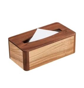 Vente chaude conception minimaliste boîte à mouchoirs artisanat en bois distributeur de serviettes et accessoires de décoration de Table pour les mariages et les événements Table - Product Image 1