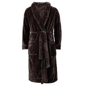 Peignoir confortable et lourd pour hommes, manches longues, avec couleur et logo personnalisés, fabrication Kivotech - Product Image 1