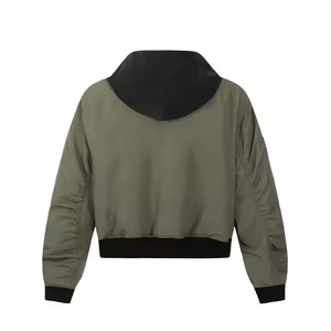 Veste en cuir PU réversible personnalisable pour hommes, col montant surdimensionné respirant brodé en bloc de couleurs, design d'hiver formel - Product Image 3