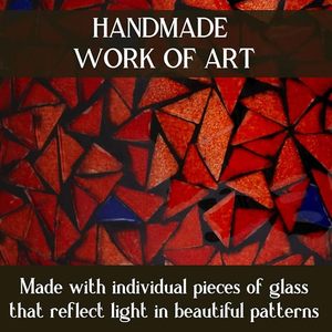 Handmade Mosaic Glass Cremation <b>Urn</b> <b>Large</b> Adult Size Burial Hand Applied Individual Tiles Unique Artwork for Funerals - Product Image 6