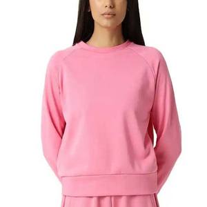 Sweat-shirt décontracté surdimensionné pour femme en coton 100% avec logo imprimé sur le devant, hiver 2026 - Vente en gros personnalisable - Product Image 1