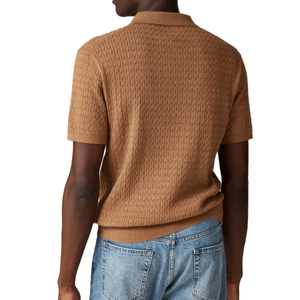 Vente en gros de polos 100% coton avec logo personnalisé OME tricots pour hommes pulls à manches courtes et boutons haut de gamme de couleur unie - Product Image 6