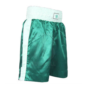 Shorts de boxe pour hommes grande taille avec logo sur le devant, séchage rapide, respirants, tissu 100% polyester, couleurs personnalisables, fabriqués au Pakistan - Product Image 4