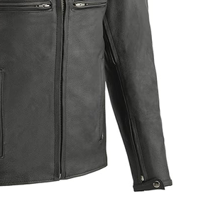 Vestes en cuir à fermeture éclair de haute qualité, nouvelle mode pour hommes, nouveau design, veste en cuir de motard classique de haute qualité - Product Image 6
