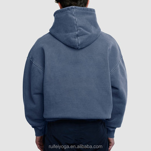 Sudadera con Capucha Personalizada con Logotipo, Estilo Urbano, Felpa Francesa de 600 g/m², 100% Algodón, Talla Grande, Lavado Ácido, Color Sólido, Corte Regular Informal - Product Image 6
