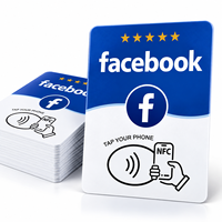 Carte NFC Facebook : appuyez pour suivre – Carte connectée pour avis sur les réseaux sociaux, idéale pour le marketing d'entreprise et l'engagement client