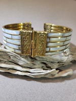 Bracelets en corne de buffle polie de qualité supérieure HF Crafts, style manchette, avec cristaux, pour femme, à prix réduit