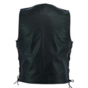 Gilet en cuir pour hommes, cuir épais pour les motards de cruisers et de choppers, fabrication sur mesure au Pakistan - Product Image 4