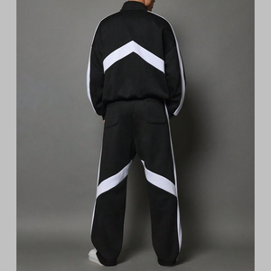 Ensemble de survêtement vintage streetwear surdimensionné à capuche en coton, ensemble de jogging réfléchissant, veste coupe-vent personnalisée pour hommes - Product Image 6