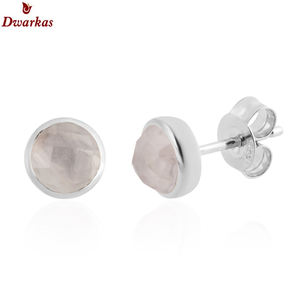 Venta directa del fabricante, delicados pendientes de tuerca de piedra lunar arcoíris de Plata de Ley 925 para mujer, incrustaciones de ajuste de bisel para regalo de fiesta - Product Image 4