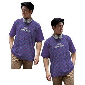 เสื้อยืดลำลองสำหรับผู้ชายในเมืองผ้าฝ้ายระบายอากาศได้ดีทรงโอเวอร์ไซส์เสื้อธรรมดาสำหรับใส่สบายในชีวิตประจำวัน - Product Image 4