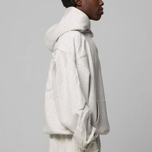 Premium 100% algodón invierno Sudadera con capucha de gran tamaño único patrón sólido Puff impreso ropa de calle de alta calidad personalizable en blanco - Product Image 2