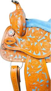 Ensemble de selles de cheval en cuir véritable de qualité supérieure pour l'endurance occidentale et les courses anglaises Essentials d'équitation - Product Image 2