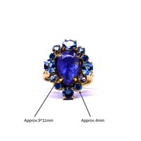 Anillo Clásico de Plata de Ley 925 Chapado en Oro con Diseño Único y Turquesa Multicolor para Mujer, Ideal para Fiestas, Bodas y Aniversarios