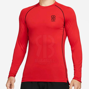 เสื้อแรชการ์ดกีฬาแบบกำหนดเอง น้ำหนักเบา ยืดหยุ่นได้ เหมาะสำหรับผู้ชาย วิ่ง ปั่นจักรยาน และออกกำลังกาย - Product Image 3
