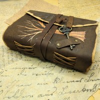 Carnet de notes et de croquis Neo Era fait main, style vintage, motif Arbre de Vie Celtique, format A5, couverture rigide, reliure cousue, bords festonnés, idéal comme cadeau