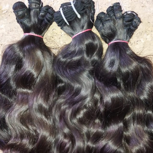 Extensiones de cabello humano de las tramas de la máquina que teje del pelo de Remy indio de la Virgen de los proveedores del pelo de Chennai - Product Image 3