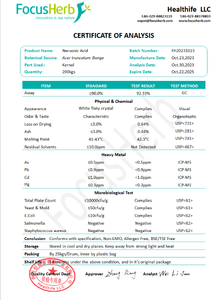 Ácido Cis-15-Teracosenoico FocusHerb CAS 506-37-6 Extracto de Acer Truncatum 90% Ácido Nervónico - Product Image 3