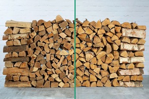 Leña seca al horno, leña de roble y abedul, stock a granel a la venta - Product Image 3