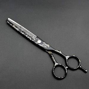 Tijeras de adelgazamiento recubiertas de color personalizadas, pulido de espejo, tijeras de adelgazamiento de cabello para diestros con silenciador - Product Image 6